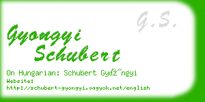 gyongyi schubert business card